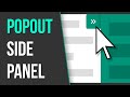 How to Create a POP OUT SIDE PANEL with HTML, CSS & JavaScript
