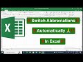 Switch Abbreviations in Excel😎 #excel