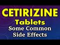 Cetirizine side effects | common side effects of cetirizine | Cetirizine tablet side effects