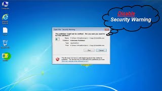 how to remove open file security warning