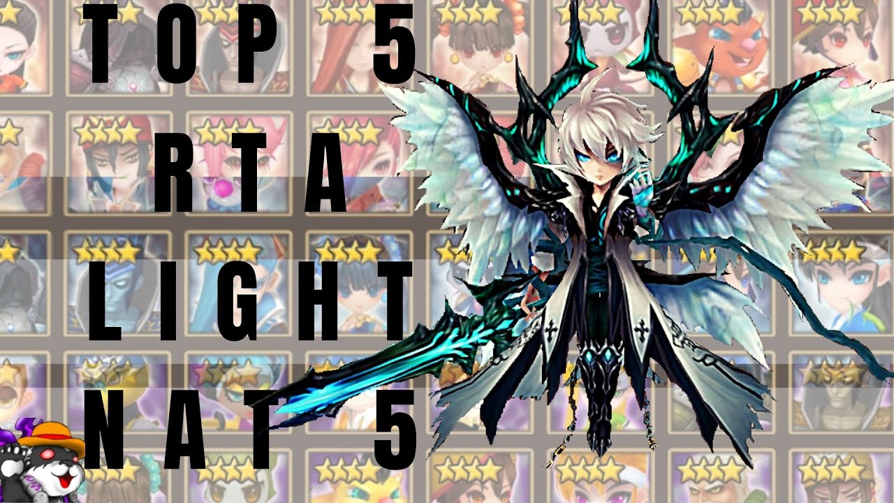 Summoners War Tier List BEST 5 Nat 5 Light Element Monsters In RTA And ...