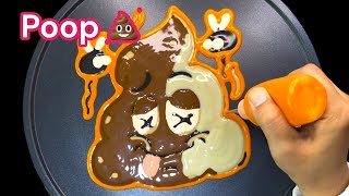 How to draw Poop Pancake - Funny Emoji, Poop Cartoon, Pancake Art @rainbowpancakeart