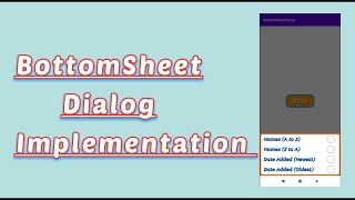 Android Bottom Sheet Dialog | Android Studio Tutorial