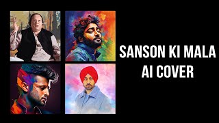 Sanson Ki Mala | Rahat x Nusrat Fateh Ali Khan AI | Diljit AI | Atif AI | Arijit | AI Cover | DJ MRA