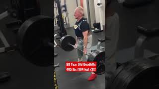 90 Year Old Deadlifts 405 lbs (184 kg) For Reps!