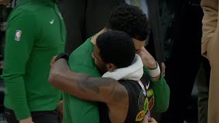 Kyrie Irving embraces Jayson Tatum following Celtics vs. Nets matchup | NBA on ESPN