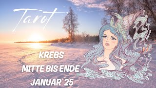 Krebs Tarot Mitte bis Ende Januar 25. Eine sehr herausfordernde zweite Monatshälfte.