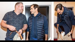 Roger Federer steigt in Zwilchhosen | Treffen mit Christian Stucki | Swiss Indoors