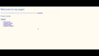 Flask Flashcards