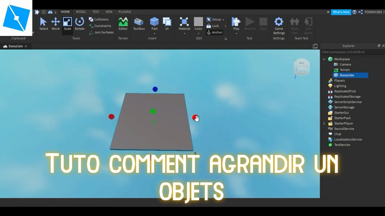 (Tuto Roblox Studio) Comment Agrandir Un Objet Ou Sectionner Une Map ...