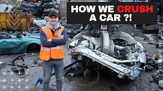 I CRUSH A CAR !!! - FULL CAR SCRAPPING PROCESS !!