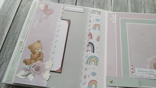 Four years in nursery | Interactive Scrapbook mini album | 8x10 inches | Girl Album