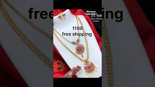 Trending Microplated AD Combo #ruby #ad #necklace #longharam #earrings #jewellery #trend #style #ja