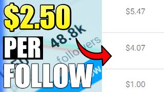 Get Paid $2.50 Per Follow (Make $2.50 Every 60 Seconds With Instagram - WORLDWIDE)