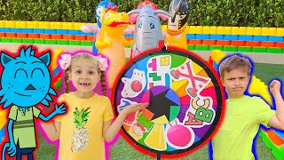 Diana and Roma the magic wheel quest episode let's play outside New Outdoor games and toys for kids