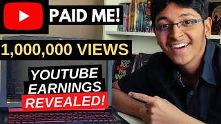 HOW MUCH YOUTUBE PAID ME FOR 1 MILLION VIEWS | YouTube Earnings Revealed!💸