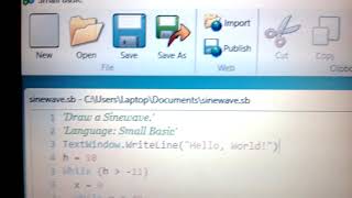 MS Small Basic Program to draw a Sine Wave.