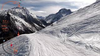 [4K] Skiing for Beginners, Grimentz 9.2 km all Blue Top to Bottom, Valais Switzerland, GoPro HERO9