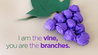 Jesus is the vine, we are the branches | Grape Sunday school Crafts