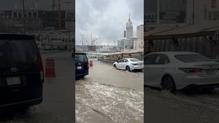 Heavy rain Friday after prayer❤️🌧️#makkah #rain #makkahrain