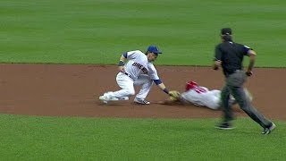 STL@MIL: Lucroy throws out stealing Wong at second