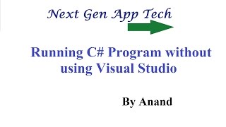 Part 1 - Running Program Without Using Visual Studio