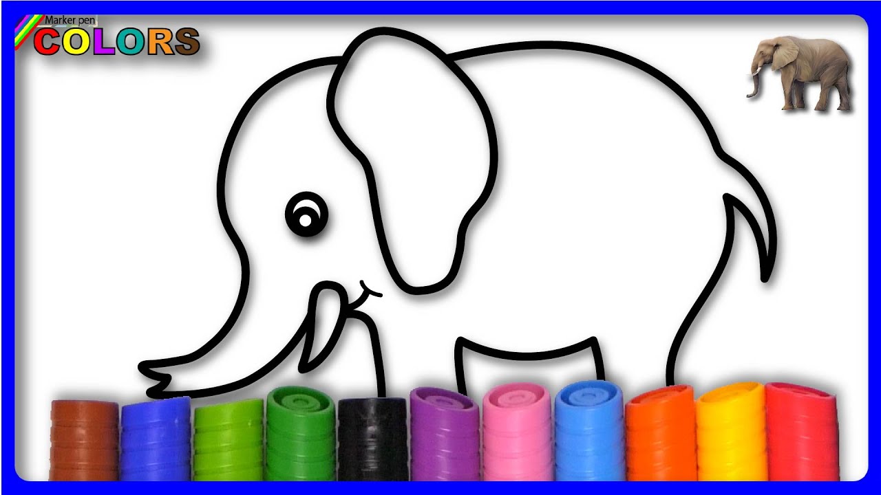Animals ёярш Immerse In Creativity Elephant Drawing Coloring And Big