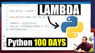 Python Lambda Function with Map | Filter | Reduce Functions | Python 100 Days SERIES