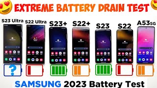 Extreme Battery Drain Test ✔️| A73 vs A53 /A33 /A52s /S21 | 2023 SAMSUNG BATTERY DRAIN TEST😮