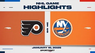 NHL Highlights | Flyers vs. Islanders - January 16, 2025