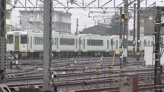 高崎で5連のキハ110系気動車を初めて見ました！(車両入換中ですが)　JR高崎車両センター高崎支所  2020年1月