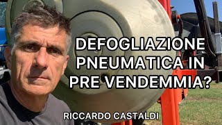 Vite. Defogliazione pneumatica in pre vendemmia?