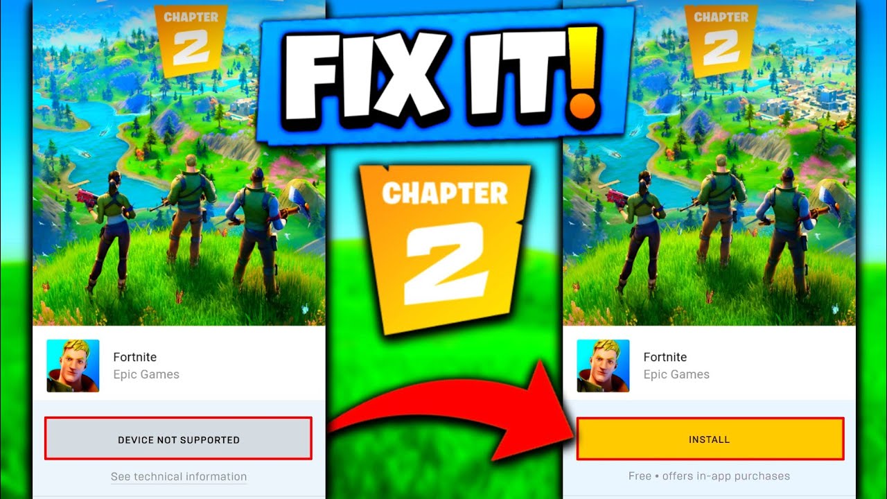 FORTNITE DEVICE NOT SUPPORTED FIX | WITH PROOF | NO ROOT - YouTube