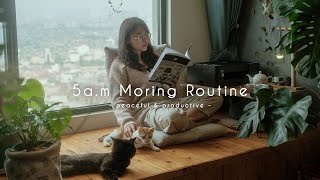 My 5:00 AM Spring Morning Routine | Benefits of Waking Up Early | peaceful & productive