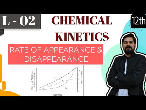 Chemical kinetics class 12 (part 2) Rate of disappearance and appearance