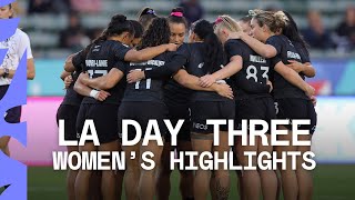 New Zealand go BACK TO BACK! | Los Angeles HSBC SVNS Day Three Women's Highlights
