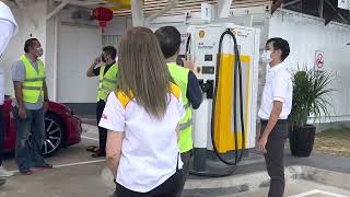 Shell/Porsche HPC charger at Tangkak. #electrifyinginc