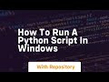 how to run a python script in windows