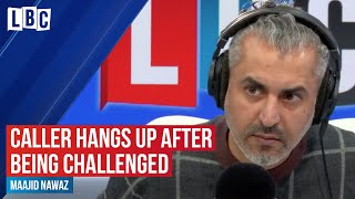 Caller hangs up on Maajid Nawaz after being challenged on anti-Semitism