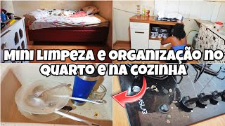 LIMPEZA E ORGANIZAÇÃO NO QUARTO E NA COZINHA 🪣💦 #faxina #limpeza #organização #meninamorena