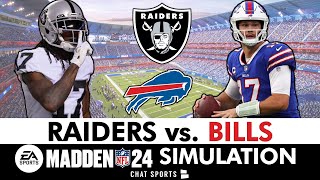 Raiders vs. Bills Simulation LIVE Reaction & Highlights (Madden 24 Rosters) | NFL Week 2