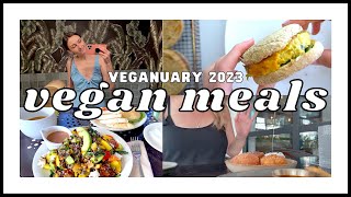 What I Eat in a Day + Easy Vegan Meal Ideas 🌱☀️ #Veganuary