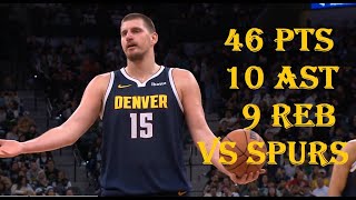 Nikola Jokic 46 Pts 10 Ast 9 Reb Denver Nuggets vs San Antonio Spurs HIGHLIGHTS