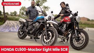 🏄🏼‍♀️ Comparativo Honda CL 500 vs Macbor Eight Mile SCR 500 / motos.net