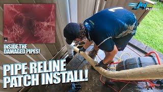 Installing a Pipe Reline Patch! (This drain was FULL of Tree Roots)