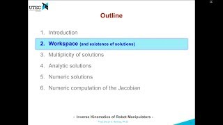 Lecture 4 - 2: Workspace (Robotics UTEC 2018-1)