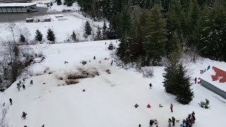 Sledding at Hyak Snow Park