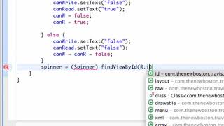 Android Developing Applications Tutorial 105 Spinners and ArrayAdapter