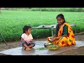 village fresh food traditional village cooking village routine life in gujarat