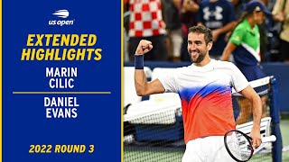 Marin Cilic vs. Daniel Evans Extended Highlights | 2022 US Open Round 3